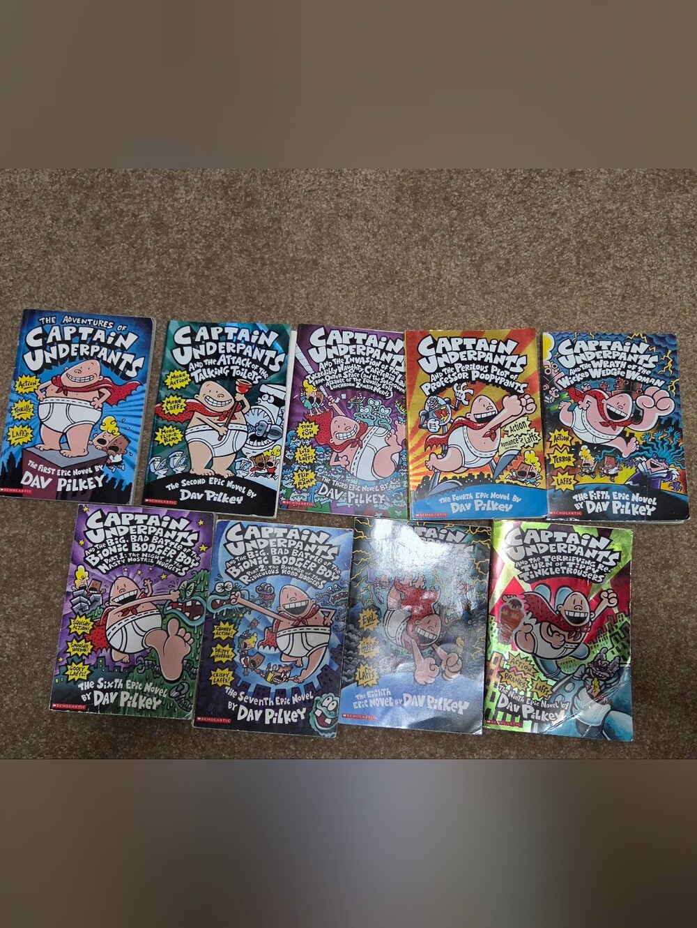 Nine Captain Underpants Books